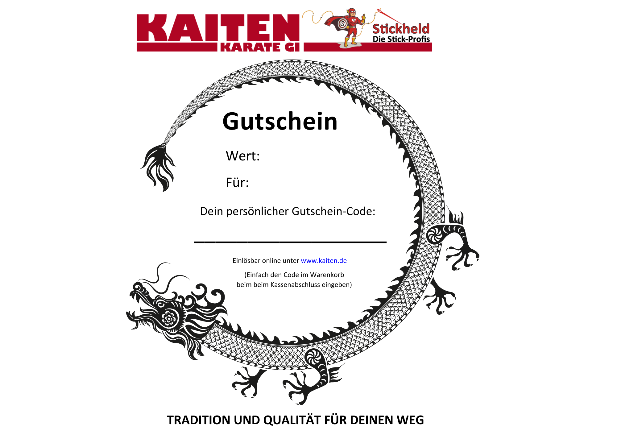 KAITEN Geschenkgutschein (per E-Mail)
