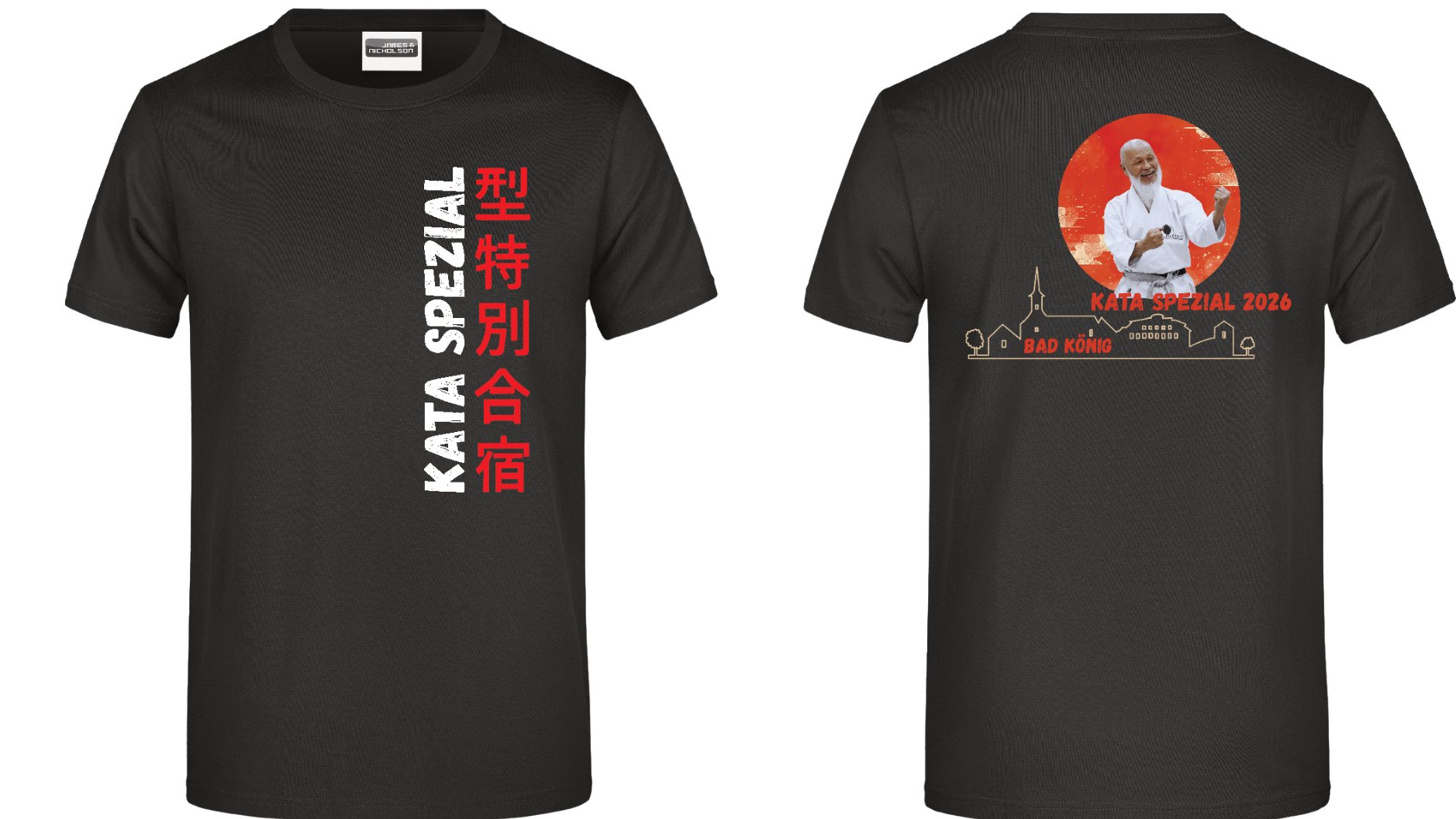 Das offizielle Shihan Hideo Ochi Kata-Spezial Lehrgangs-T-Shirt 2026 Bad König