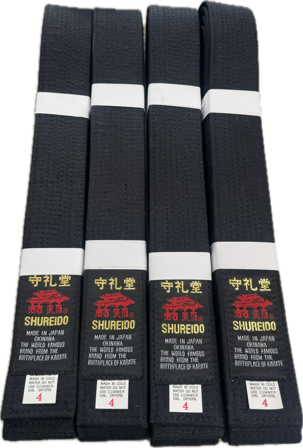 Shureido Baumwollschwarzgurt dünne Ausführung 270/4