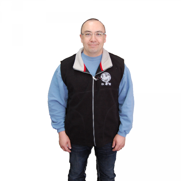 Ärmellose Fleece Weste, Bestickt